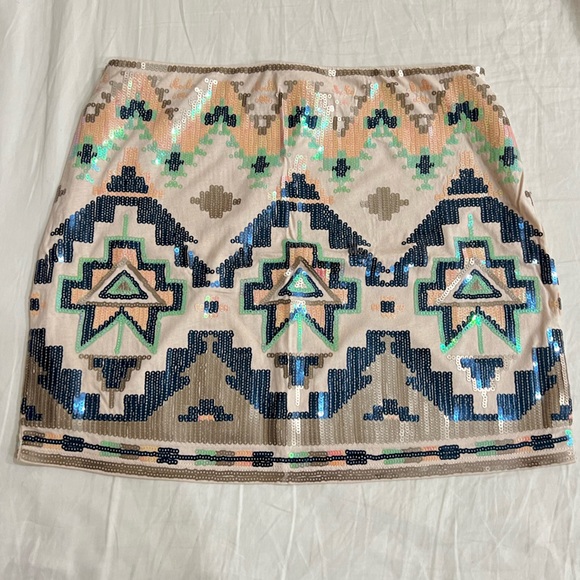 NWOT Express sequin mini skirt sz XS - Picture 2 of 3